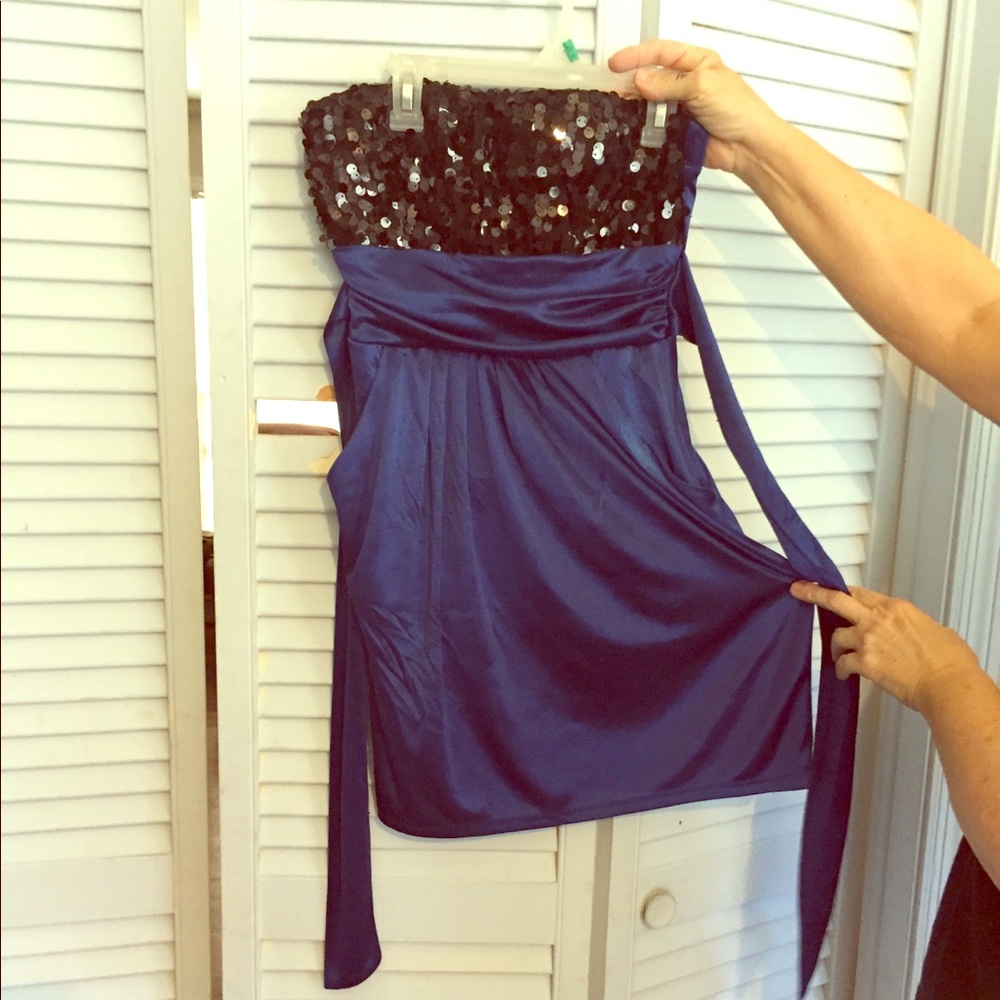 Mini blue and black dress size 9